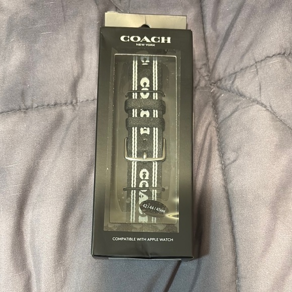 Coach Monochrome Stripe Apple Watch Band